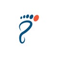 Foot palm icon template