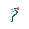 Foot palm icon template