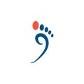 Foot palm icon template