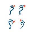 Foot palm icon template