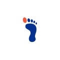 Foot palm logo design template