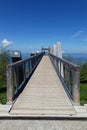 A foot passerelle above the cliffs at Revard