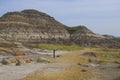 Foot path in Dinosaur Provincial Park Royalty Free Stock Photo