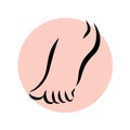 Foot pedicure icon