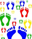 Foot print digital scrap paper Royalty Free Stock Photo