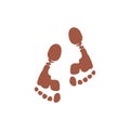 Foot print in mud natural life symbol logo vector Royalty Free Stock Photo