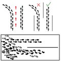 Foot prints directions icons