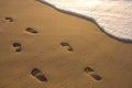 Foot prints in the sand