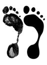 Foot prints - vector Royalty Free Stock Photo