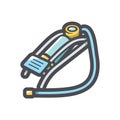 Foot pump equipment Vector icon Cartoon illustration