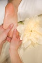 Foot reflex zone massage Royalty Free Stock Photo
