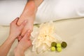 Foot reflex zone massage Royalty Free Stock Photo