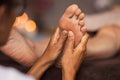 Foot reflexology massage Royalty Free Stock Photo