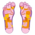 Foot reflexology pink