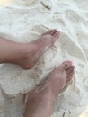 Foot and sand