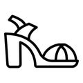 Foot sandals icon, outline style