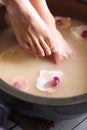 Foot scrub, pedicure Royalty Free Stock Photo