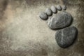 Foot shape by stone