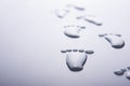 Foot shaped by water Royalty Free Stock Photo