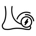 Foot sickness icon, outline style
