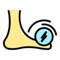 Foot sickness icon vector flat