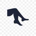 Foot side view transparent icon. Foot side view symbol design fr