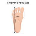 Foot size measurements for children vector illustration design Royalty Free Stock Photo