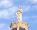 10 foot statue of the goddess of justice atop the Presidio County Courthouse in Marfa, Texas.