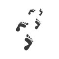 Foot step design vector illustration abstract sign