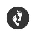 Foot step icon. vector illustration flat style