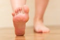 Foot stepping closeup Royalty Free Stock Photo