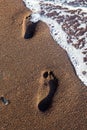 Foot Steps Beach Royalty Free Stock Photo