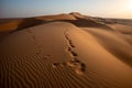 Foot steps in Empty Quarter Desert