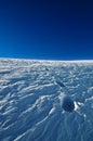 Foot steps in the snow