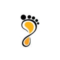 Foot therapist logo vector icon