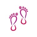 Foot therapist logo vector icon