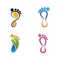 Foot therapist logo vector icon