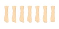 Foot toe shape types set.