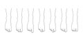 Foot toe shape types set.