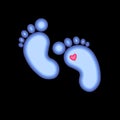 Foot vector imprint footprint symbol graphic illustration