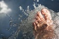 Foot in the water Royalty Free Stock Photo