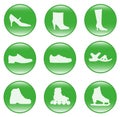 Foot-wear - vector web icons (buttons) Royalty Free Stock Photo