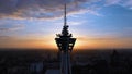 Footage of Alor Setar tower during sunrise. The Alor Setar Tower is 166 m tall and is the main telecommunications tower in the