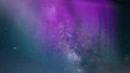 Aurora Borealis Milky Way Galaxy Time Lapse Simulated Northern LIghts Purple