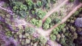 Footage B roll of Aerial view drone flying above landscape serpentine winding road. Drone 4K Video. road winding on the mountains