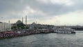 Footage of ferryboats at pier