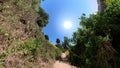 Kenneth Hahn Park Mountain Bike Flowers POV FIsheye California USA