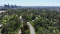 Los Angeles Angeles Point Road Aerial Shot Back R Elysian Park in California USA