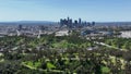 Los Angeles Downtown Grand View Point Top Aerial Shot R Elysian Park in California USA