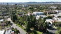 Los Angeles from Mid Wilshire Aerial Shot Tilt Up in California USA